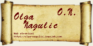 Olga Nagulić vizit kartica